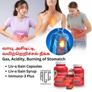 Gas, acidity, burning of stomach